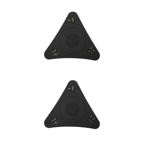 2St Draagbare Zwarte Game Microfoons USB Voor Stemmenchat En 1