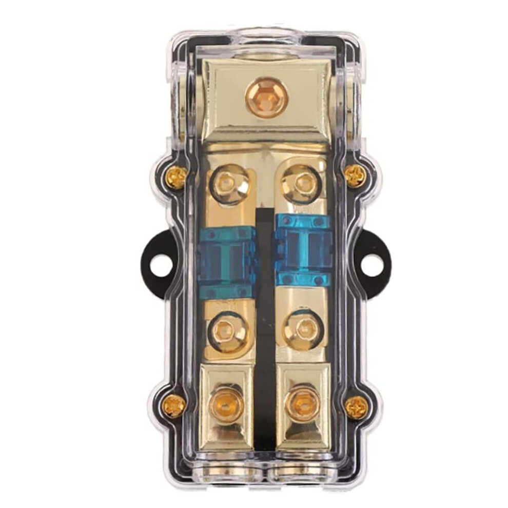 Car Audio Fused Distribution Block 4 Awg In To Dual 8 Awg Out Power Splitter With Dual Fuse 9771547017462