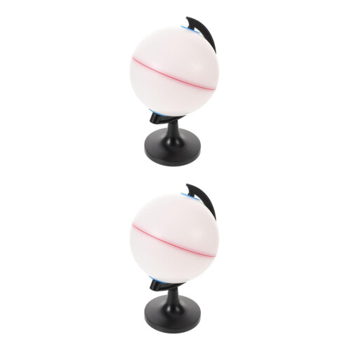 2St Stevige Plastic white Wereldbollen Voor Kinderkunst En School