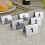 50PCS Restaurant Bar Place Table  Tabletop Number Sign Stackable Table Number Cards Double-Side Black Number 6
