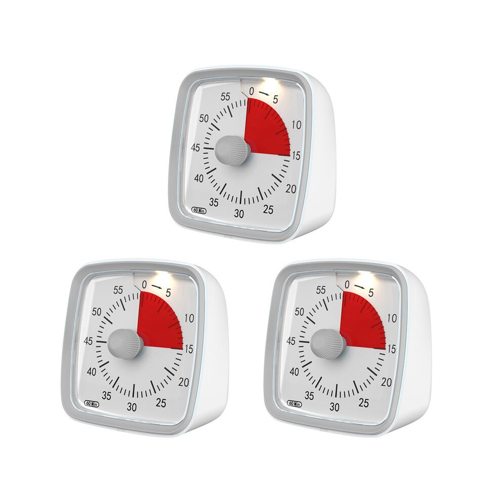 3X 60-Minute Timer, Classroom Classroom Timer, Countdown Timer For Kids And Adults, Management Tool Gray 6033488579687