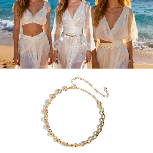 Multifunctional Metal Chain Belt Adapts To Different-631 gold 1