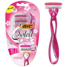 BiC Simply Soleil Click 3, holicí rukojeť + 6 břitů.