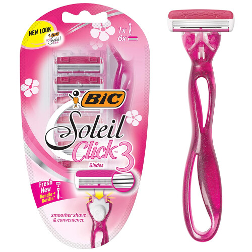 BiC Simply Soleil Click 3, Rasiergriff + 6 Rasiermesser.