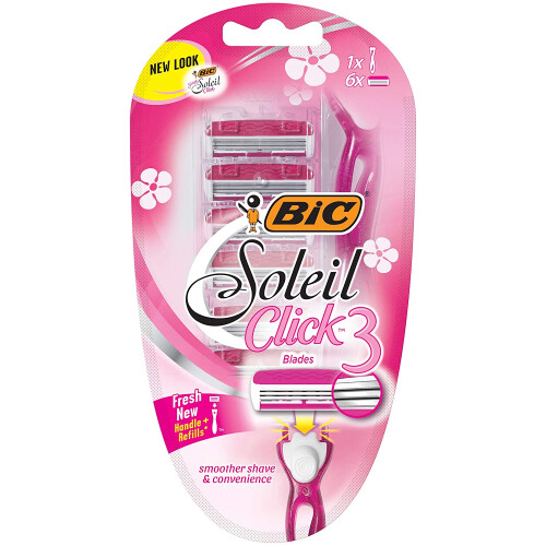 BiC Simply Soleil Click 3, Rasiergriff + 6 Rasiermesser. 1