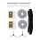 9 Pcs for  M9 Sweeping Machine Accessories Main Side Brush Mop Filter Dust Bags 5
