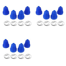 12Sets Car Silicone Constant Speed Dust Cover Universal Round Clamp Track Connector Kit CV Boot Replacement