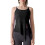 Womens Side Split Spaghetti Strap Sheer Workout Tank-Black XL 1