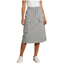 Women's Cargo Skirt Elastic High Waist Utility-light gray L