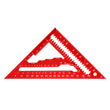 Multiple Angled 7inch Aluminum Alloy Triangle Ruler Scale-Red