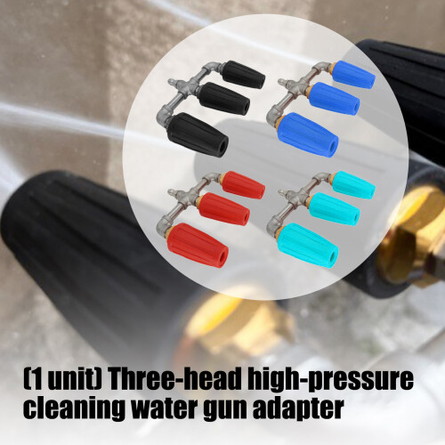Multifunctional 3 Port Water Guns Adapter Sturdy-Light Blue 2