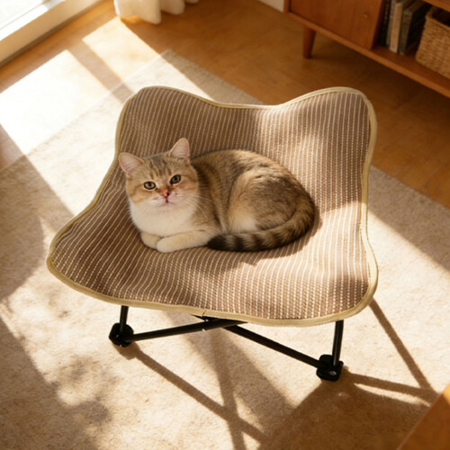 Lit à gratter tissé pour chats, lit épais et confortable pour 1