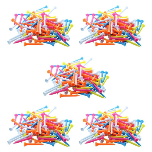 500 Pcs  Tees 54 mm Plastic Mixed Color