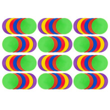 72Pcs Colored Spot Non-Slip Agility Markers Flat Cones Dots for Football Basketball Training Dance Practice
