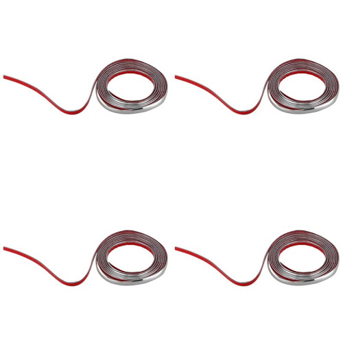 4X Auto Chrom Zierleisten Chromleiste Kantenschutzue2mm 3 Meter