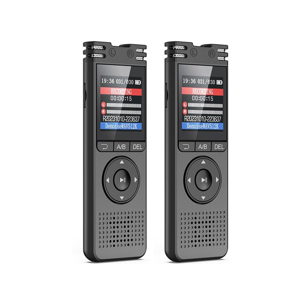 2X 64Gb Digital Voice Recorder With Playback Voice Activated Tape Recorder Sound Audio Recorder For Lectures Meeting 4713828895821