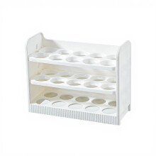 Stackable Open Eggs Organizers With Individual Slot For-White 3