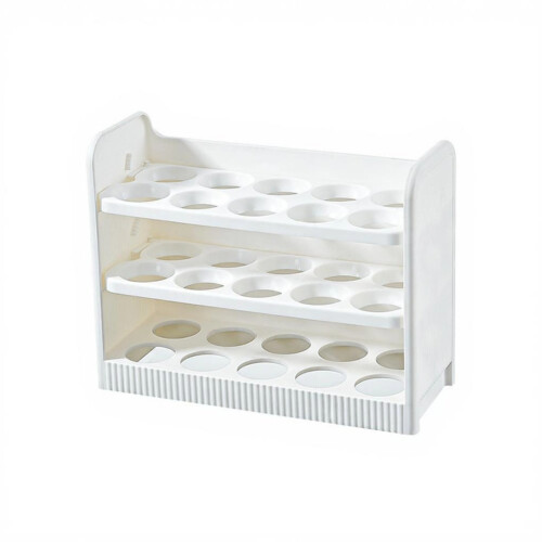 Stackable Open Eggs Organizers With Individual Slot For-White 3