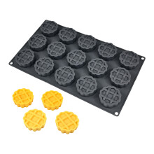 Moules à gaufres ronds en Silicone de qualité supérieure,-Noir