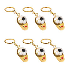 Set van 6 zinklegering voetbalsleutelhangers voor-C