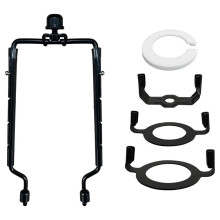 7-Tums LampskäRm HarphåLlare Justerbar Lamp Harp Kit E14,E26,E27 Light Base Adapter Svart Horn Ram LampskäRmsfäSte