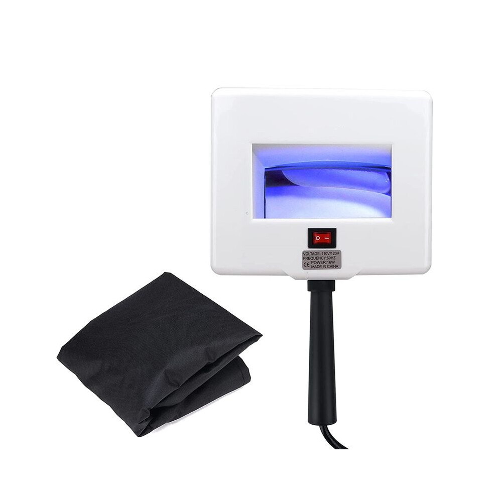 Woods Lamp Skin Analyzer, Portable Magnifying Analyzer Facial Woods Lamp with Shade Cloth for Skin Testing US Plug