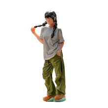 Lounge Girl Figure Model 1:64 Scale Painted Miniature Figure