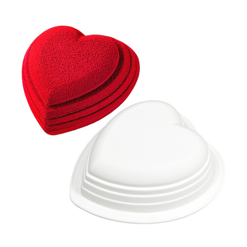 Heart Shape Mousse Cake Molds Food Grade Silicone Chocolate