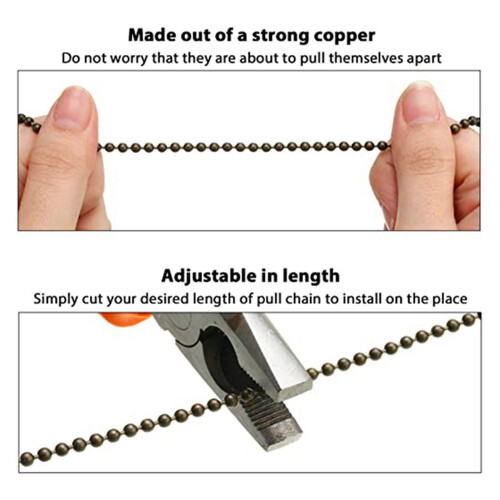 20 Pieces Ceiling Fan Chain Pulls Wooden Pull Chain Extension Pull Chain for Ceiling Light Lamp Fan Chain (Walnut Color) 1