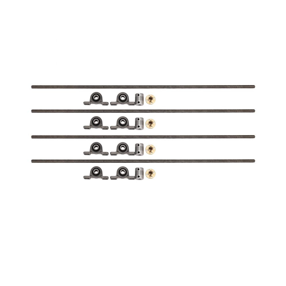 Photos - Other for Computer 4X T8 8mm 500mm Lead Screw Rod with Nut Pillow Block Mounted CNC Set for 3D Printer
