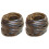 2X Café Gradiente Plano Sintético Material de Tecelagem Rattan Plástico Rattan 2