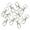 90Pcs Swivel Carabiners Keychain Silver Color 2