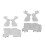 2Pcs Half 3D Flower Pattern Rabbit Molds Casting Moulding Tool 1