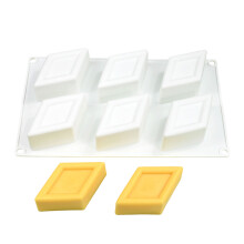 Rhombic Shape Silicone Molds Making Mousses Cake Baking Molds
