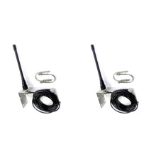 2X Antena Marina VHF AA58 de 156-163 MHz, de Goma, Impermeable, con Mástil y Cable RG-58 de 5 M para Barcos, Veleros y Yates.