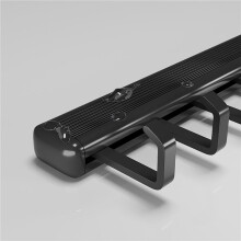 2X 8 Haken für die Küche, Hakenleiste, Wandmontage, Kleiderbügel, Löffel, Schaufel, Schneidebrett, Organizer, Küchenzubehör, Schwarz