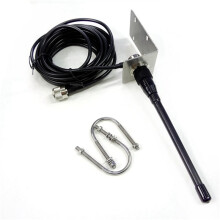 2X AA58 VHF Marine Antenna 156-163Mhz Rubber Waterproof Mast Aerial with 5M RG-58 Cable for Boat Sailboat Yacht