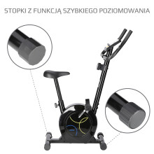 Magnetický rotoped, černý, nastavitelný odpor
