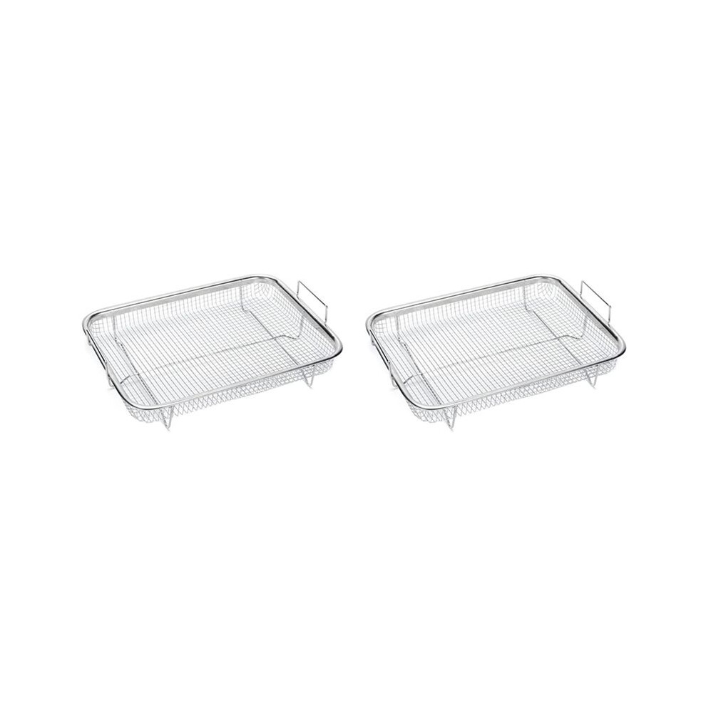 2Pcs Air Fryer Basket For Oven, Stainless Steel Grill Basket, Non-Stick Mesh Basket, Air Fryer Tray Wire Rack Basket 6033595032280