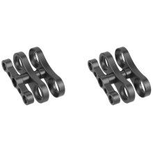 2X Morsetto un Clip un Farfalla per Treppiede Braccio con Giunto Sferico da 1 Pollice 1/4 3/8 Supporto per Fotocamere Torcia Subacquea per Luci