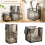 Square Laundry Basket Foldable Foldable-Black Double layer 2