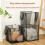 Square Laundry Basket Foldable Foldable-Black Double layer 5