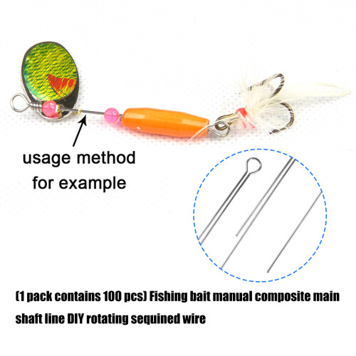 Rotating Sequins Steel Wire for Fishing Spinners Projects-75mm 2