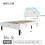 (3ft, Velvet, White) Single Upholstered Bed with LED, Adjustable Cute Cloud Headboard, Soft Bed Frame with Solid Wood Slat 6