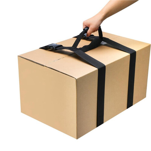 2X Carrying Strap with Handle, Handheld Belt for Safely Moving and Lifting Heavy Boxes, Adjustable Belt 2