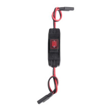 30A 12V SAE-Converterkabel met aan/Uit-Schakelaar, 10AWG 2-Pins SAE-Naar-SAE-Kabelboom met Snelkoppeling en Stofkap