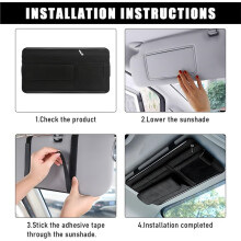 Car Sun Visor Organizer,Soft Leather Production Eyeglasses Note Card Holder Car Storage Bag,Scratch-Resistant Waterproof