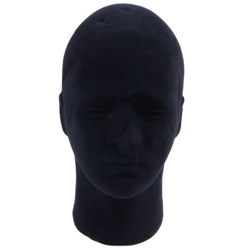 Polystyrene Black Foam Men Model Mannequin  Dummy Stand Shop Display Hat, 8 X BLACK 2