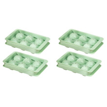 2X Large Ice Square Molds, 2 INCH Space-Saving Whiskey Ice Square Mold, Leak-Free Round Ice Square Green Ice Tray