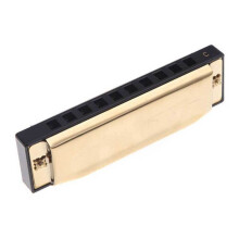 3X Swan Harmonica 10 Trous Cle de C D'OR avec Etui Blues Harpe Metal Acier NOUVEAU